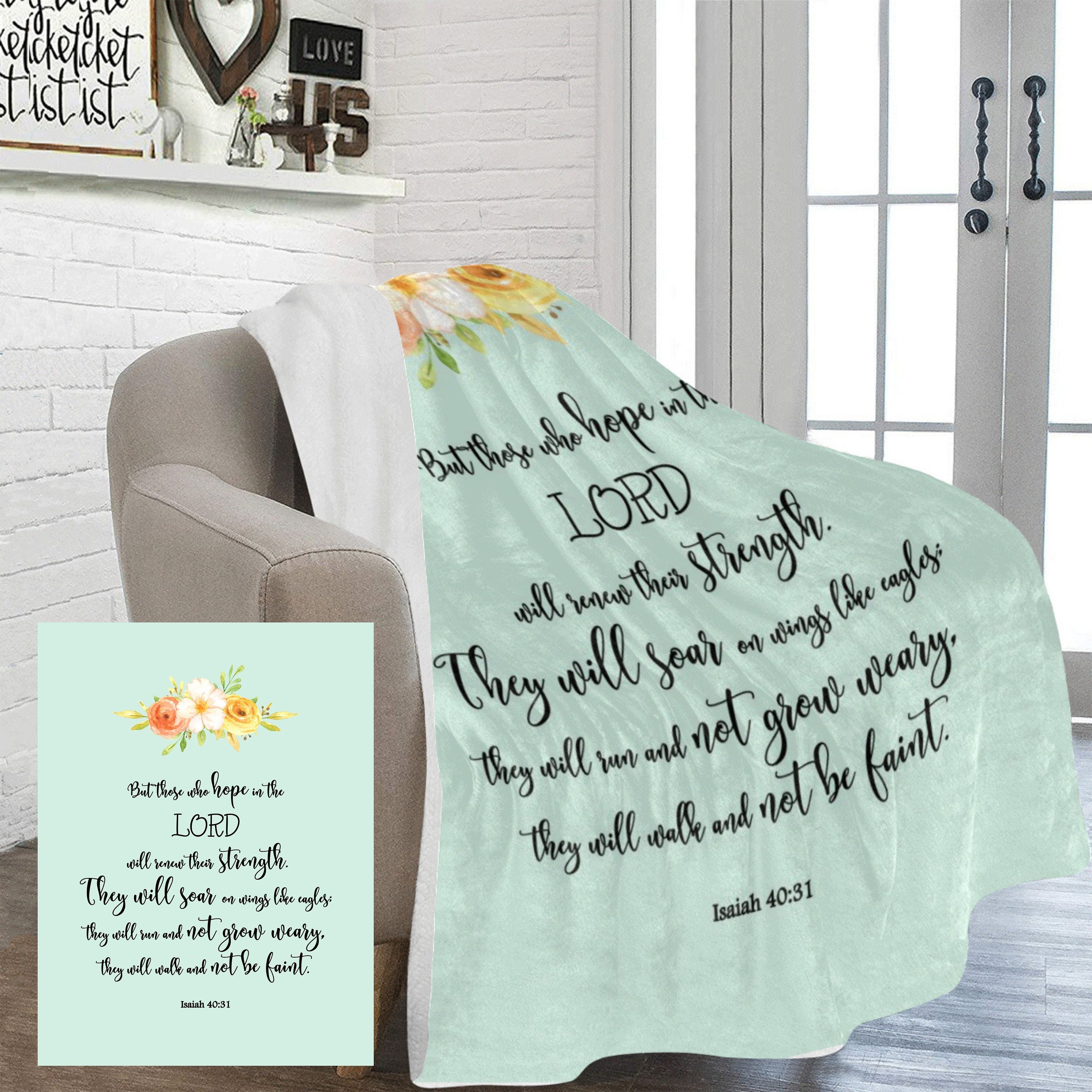Bible Verse Blanket Christian Gifts Faith Gifts Baptism Blanket Scriptu