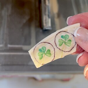 Belleek Shamrock Broken China Jewelry Ring handgemaakt van Iers porselein en sterlingzilver, klavertje vier sieraden verjaardagscadeau voor haar afbeelding 8