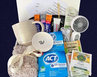 Chemo Care Package for Him, Cancer Gift Basket for Him, Thoughtful Get Well Soon Self Care Gift Box for Dad Grandpa Friends, Hug in a Box,