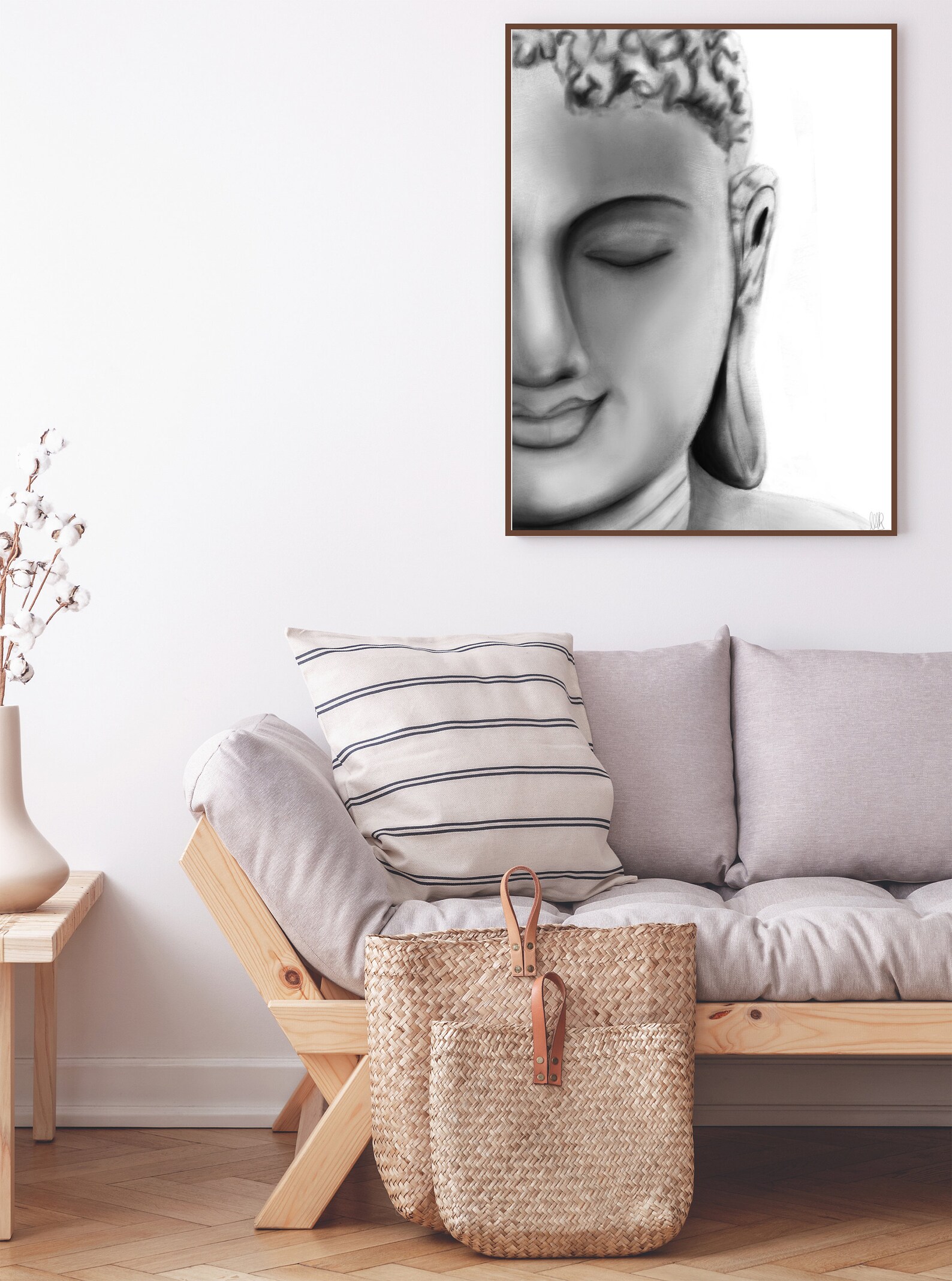 Buddha Printable Wall art Black and White Prints Spiritual Etsy