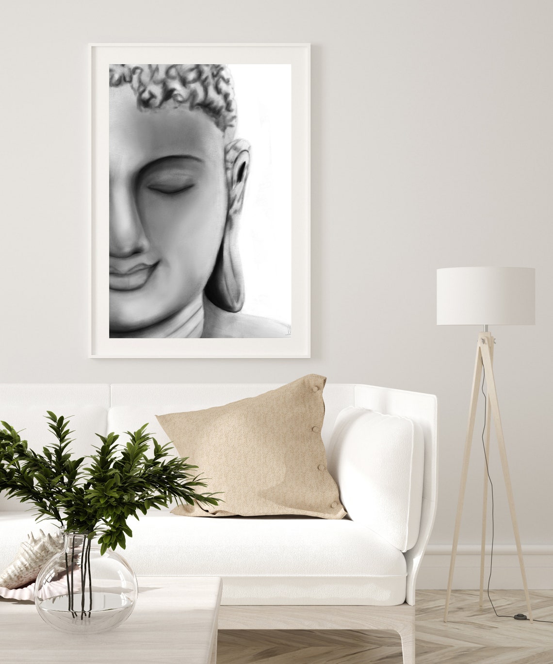 Buddha Printable Wall art Black and White Prints Spiritual Etsy