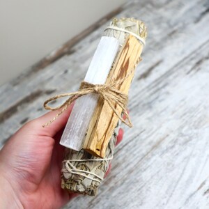 Pack rituel nettoyant | Sauge, palo santo et sélénite