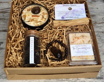 Grounded Warrior Smokey Quartz Gift Box | Strength, Stability & Emotional Resilience
