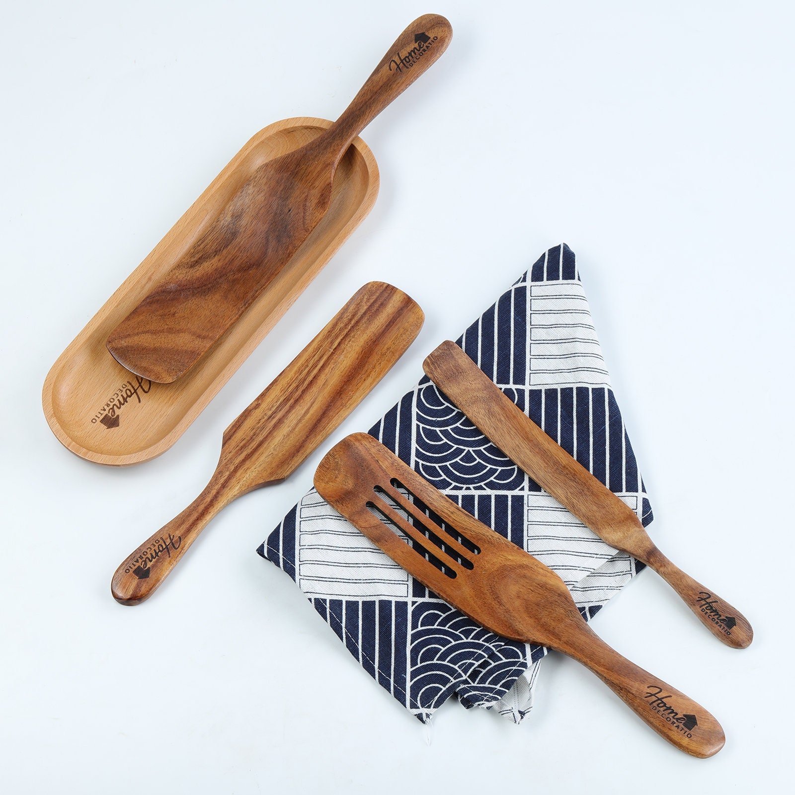 Wooden Spurtle Set Kitchen Tools, Set of 4 – ECOSALL