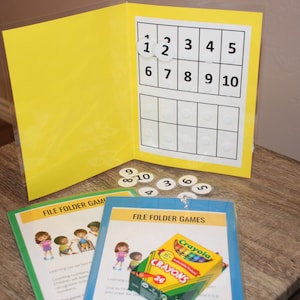 File Folder Game - Number Counting - Kindergarten Preschool PreK Autism Special Education
