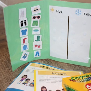 File Folder Game - Weather Sorting - Kindergarten Preschool PreK Autism Special Education