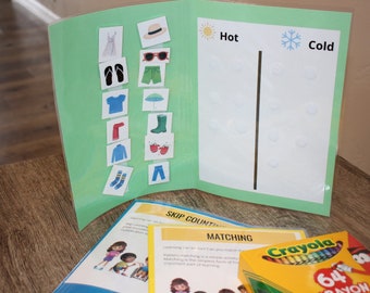 File Folder Game - Weather Sorting - Kindergarten Preschool PreK Autism Special Education