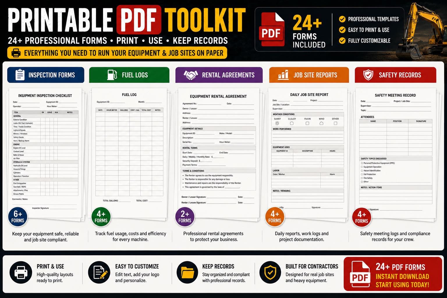 Heavy Equipment Management System | Maintenance Log, Fuel Tracker ...