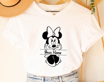 Disney Shirt, Mädchen Disney Shirt, Minnie Shirt, Disney Urlaub T-Shirt, Disneyland Shirt, Name T-Shirt, Disney Geburtstag Geschenk Shirt