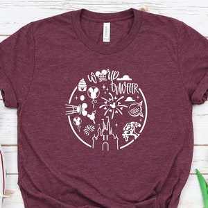 World Traveler Disney Shirt, Women&#39;s Travel Shirt, Matching Disney Shirt, Disney Vacation Shirt, Disneyland Epcot Tee, Disney Parks Shirt