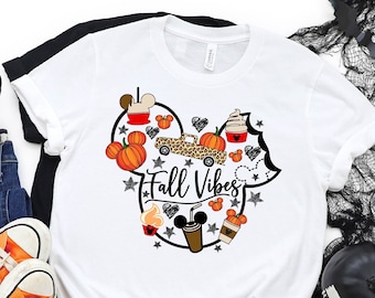 Fall Disney Shirt, Disney Halloween T-shirt, Fall Vibes Shirt, Disney Thanksgiving Shirt, Disney Fall T-shirt, Fall Disney Vacation T-shirt