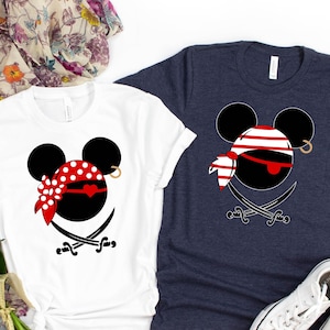 Disney Pirate Couple Shirts, Disney Couple Shirt, Cruise Matching Shirts, Disneyland Trip Shirts, Pirate Mickey T-Shirt, Pirate Minnie Shirt