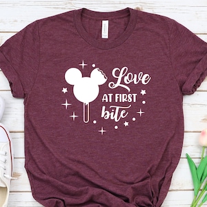Love At First Bite Shirt, Mickey Mouse Ears, Disney Shirts for Women, Disneyland Trip, Disney Couple Shirt, Disney Shirts, Disneyworld Shirt