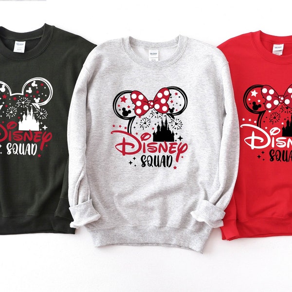 Disney Squad Sweatshirt, Disneyland Vacation Sweatshirt, Disney Minnie Sweatshirt, Mickey Head Sweatshirt, Disneyland Family Trip Sweatshirt