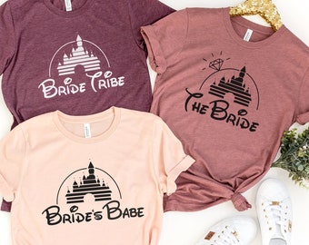 Disney Bachelorette Party Shirts, Disney Bridesmaid Shirt, Disney Bride Tribe Shirt, Disney Bridal Party Shirt, Disney Bride Shirt