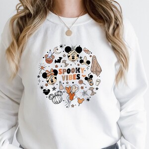 Spooky Vibes Sweatshirt, Disney Halloween Sweatshirt, Disney Fall Season Sweatshirt, Disney Spooky Season Hoodie, Retro Halloween Swaetshirt