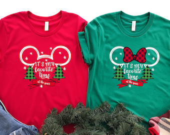 Disney Weihnachten Shirt, Weihnachten Paar Shirt, passendes Disney Urlaub Shirt, Disney Paar Weihnachten Shirt, Familie Disney Weihnachten Shirt