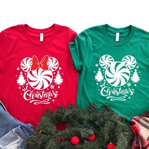 Disney Christmas Shirt, Peppermint Christmas Shirts, Minnie Candy Christmas Shirt, Mickey Candy Christmas shirt, Christmas Candy Cane Shirts