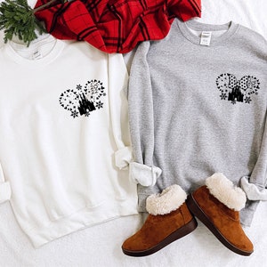 Christmas Couple Sweatshirt, Disney Christmas Sweatshirt, Disney Christmas Sweatshirt, Disney Couple Sweatshirt, Mickey Minnie Chritsmas Tee