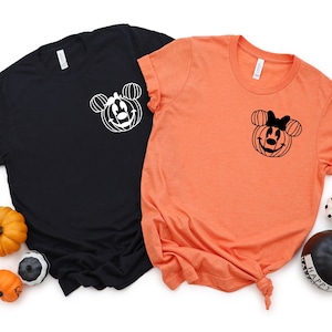 Disney Halloween Shirts-Disney Halloween Family Shirts-Disney Halloween Couple-Disney Shirts-Disney Pumpkin Shirts-Halloween Mickey Minnie