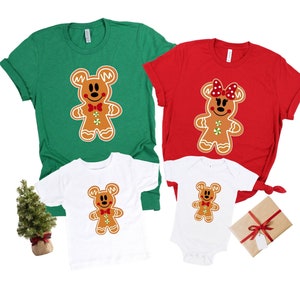 Ginger Cookies Family Shirt, Disney Gingerbread Christmas T-shirt, Minnie Ginger Cookies Shirt, Christmas Cookies Shirts, Mickey Gingerbread
