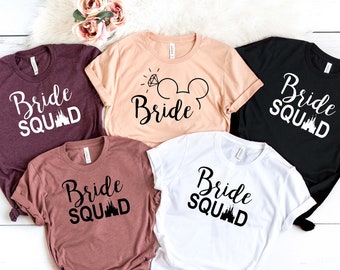 Disney Bachelorette Shirt, Disney Bride Shirt, Bachelorette Party Shirt, Disney Bridesmaid, Disney Bride Squad, Disney Bridal Party Shirts