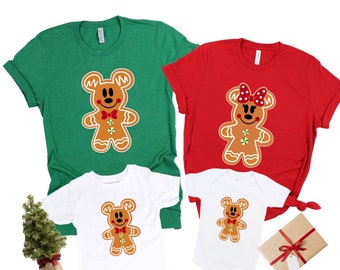 Ginger Cookies Family Shirt, Disney Gingerbread Christmas T-shirt, Minnie Ginger Cookies Shirt, Christmas Cookies Shirts, Mickey Gingerbread