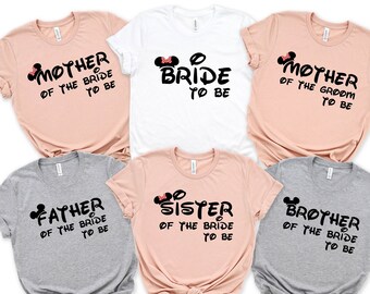 Disney Bride To Be Shirt, Disney Bachelorette Party Shirt, Bride Squad T-shirt, Engagement Couple T-shirt Gift, Disney Fiancee Couple Shirts
