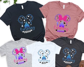Disney Birthday T-shirt, Minnie Birthday Girl Shirt, Kids Birthday Party Shirt, Disney Birthday Squad Shirt, Disney Birthday Crew Shirt