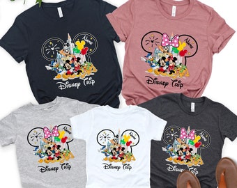 Mickey and Friends Custom Disneyland Vacation Shirt, Personalized Disney Family Trip Shirt, Disney Family Matching Shirts, Disneyworld Shirt