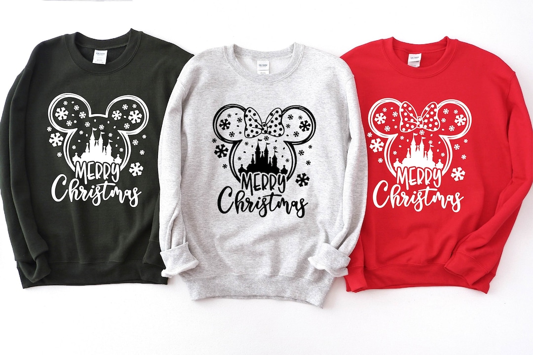 Disney Christmas Sweatshirt, Disney Minnie Christmas Sweatshirt, Mickey