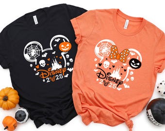 Disney Halloween 2025 Family Matching Shirts, Disney Family Halloween Shirts, Mickey Minnie Shirt, Halloween Family Shirt, Spooky Disney