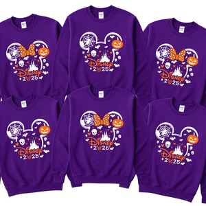 Disney Halloween 2025 Family Matching Sweatshirts, Mickey Minnie Spooky Sweatshirt, Disney Halloween Vacation Crew Neck image 3