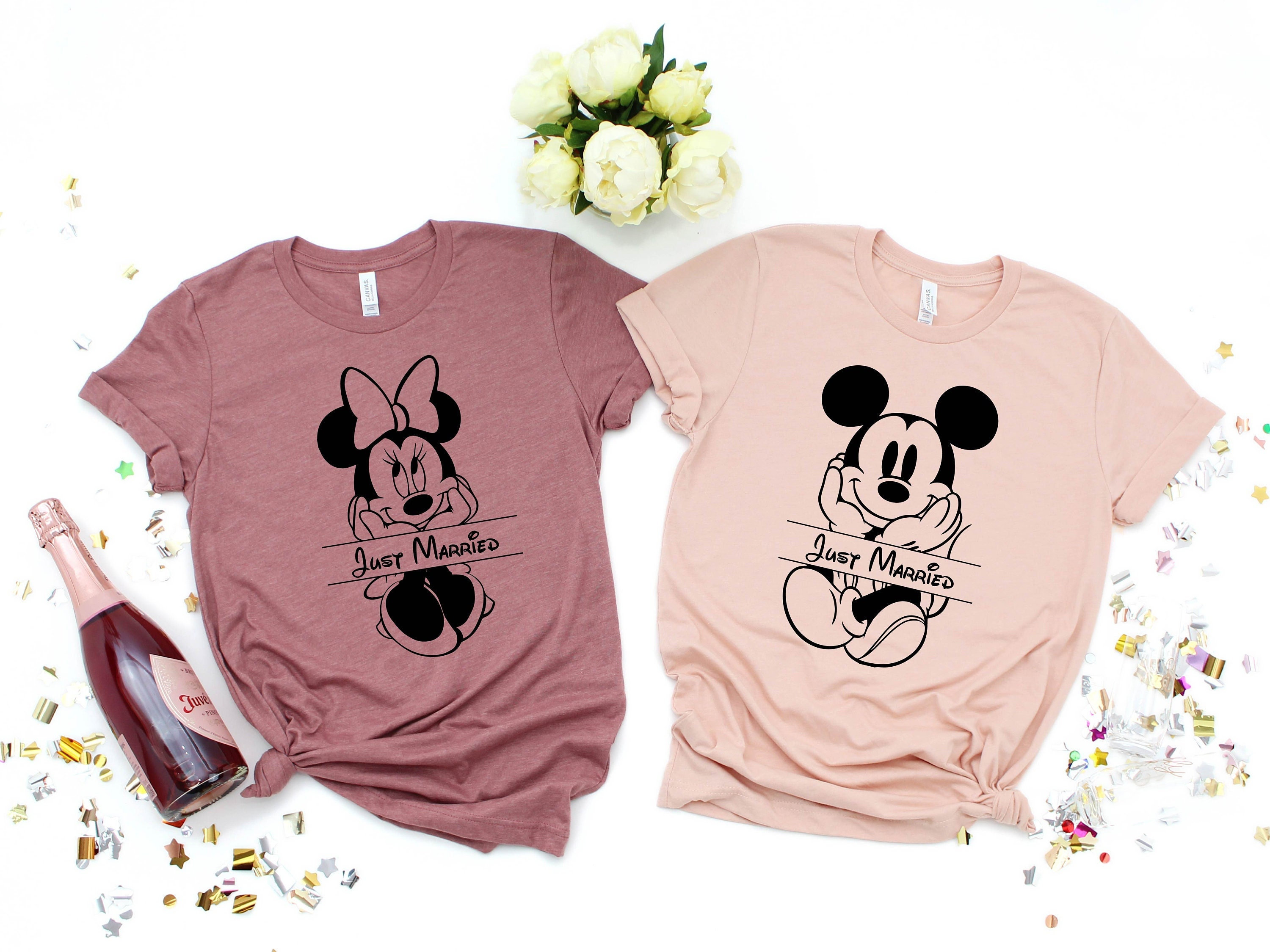 Disney Couple Shirts, Just Married Disney Shirt, Disneyland Wedding Gift, Disney Honeymoon Shirt