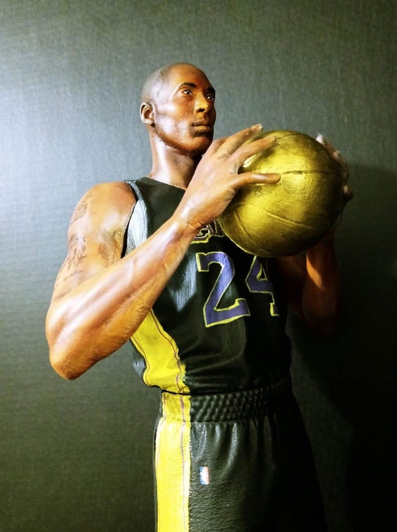 Kobe Bryant Memorial Statue Hand made Full Color Artwork Etsy