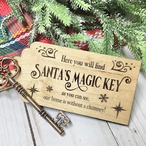 Santa's Magic Key, Magic Santa Key, Christmas Eve Key, Magic Key for Santa, Christmas Key, Key + Tag, Christmas Handmade, Key Included