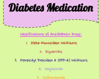 Diabetes Medications For Nursing; Diabetes Pharmacology; Antidiabetic Medications; Insulin; Nursing Notes; Nursing Considerations