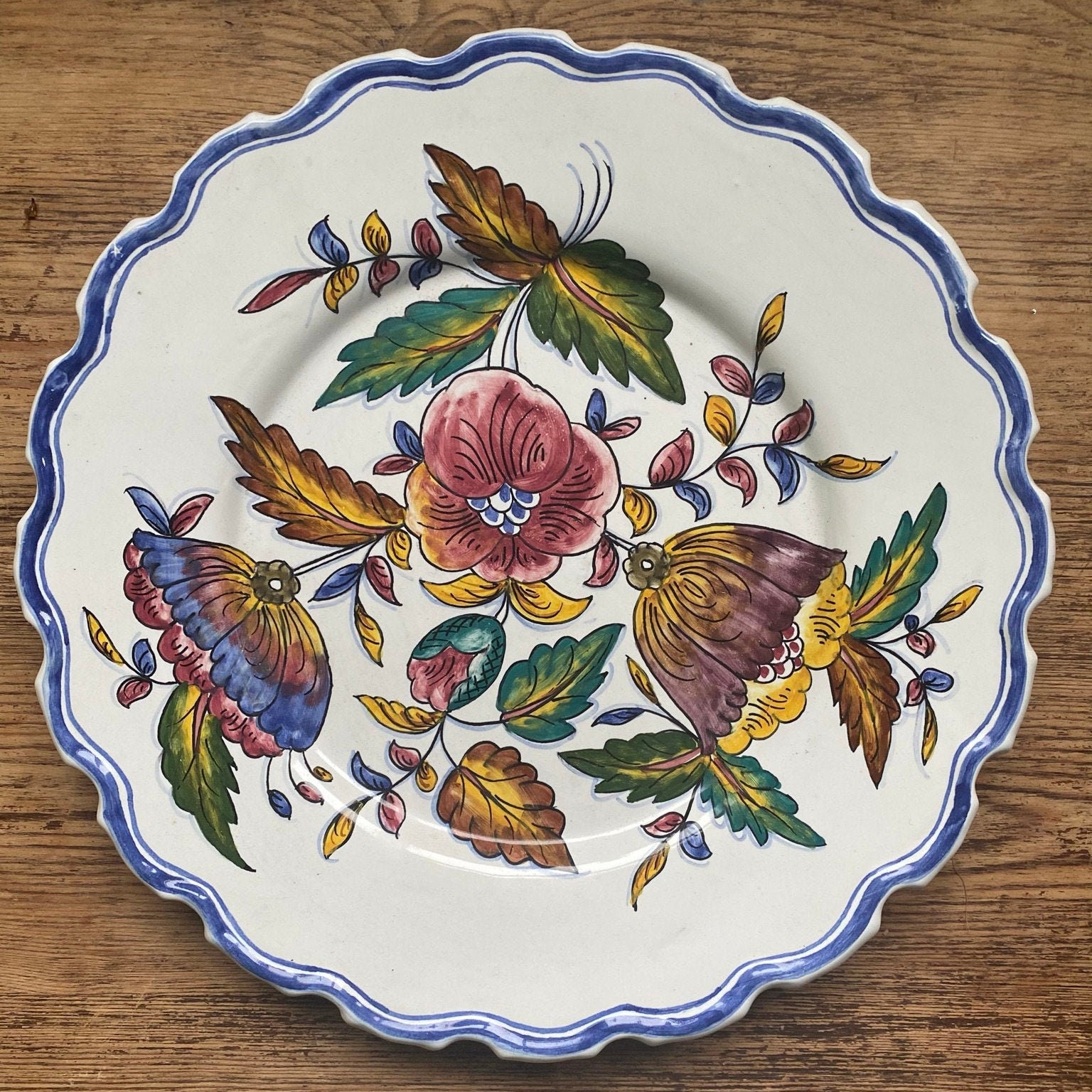 Vintage Hanging Plate Handmade and Handpainted. Etsy