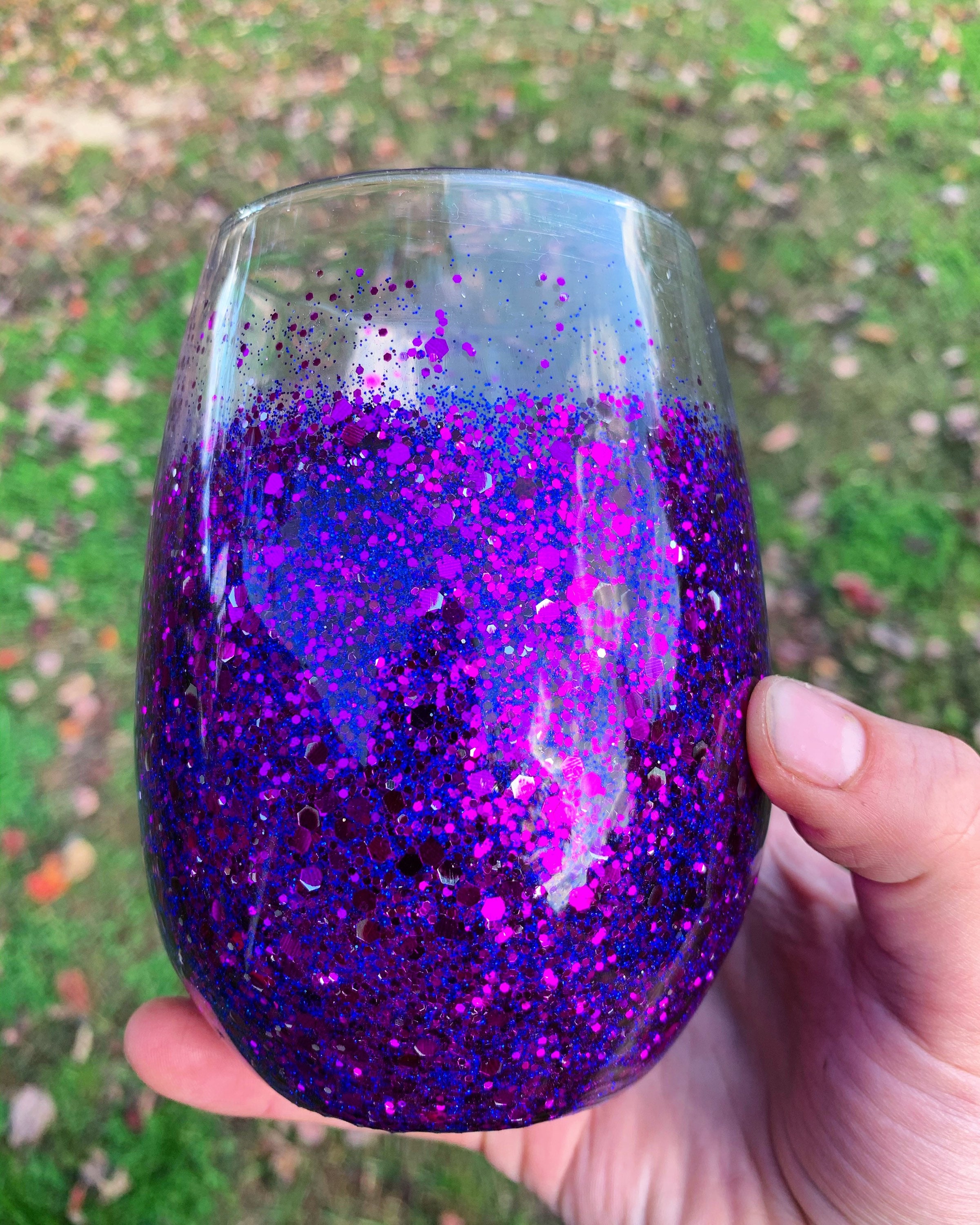 Wine Glass Glitter Wine Glass Resin Wine Glass Personalized Etsy