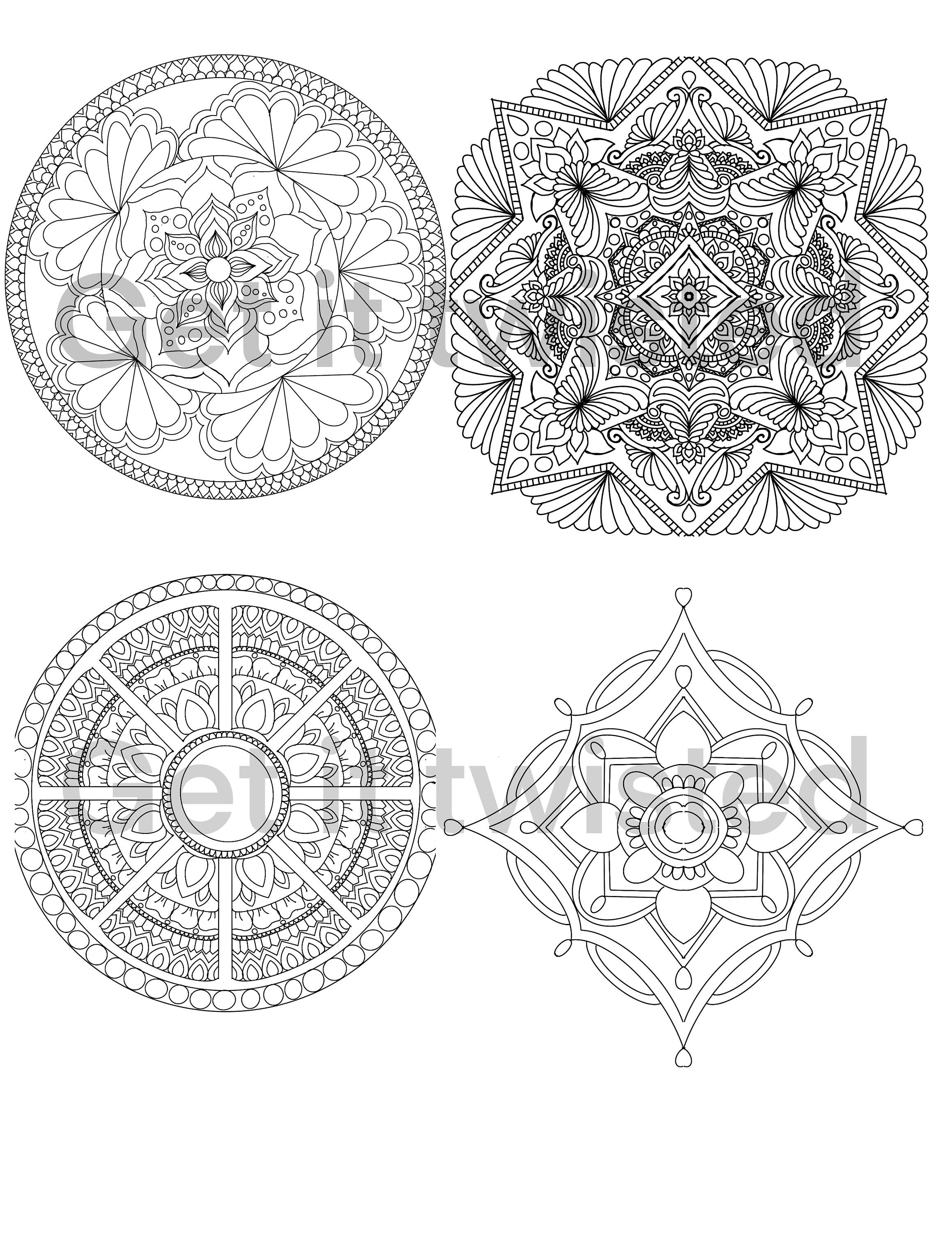 Mandala Coloring Pages - Etsy