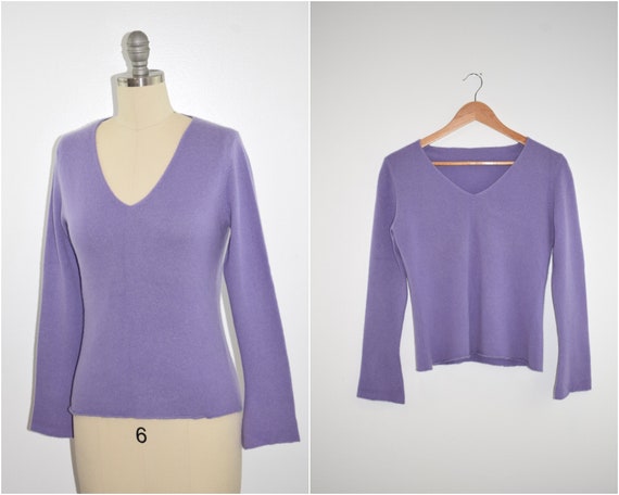 Vintage 1990's Lavender Cashmere Sweater Size XS/S