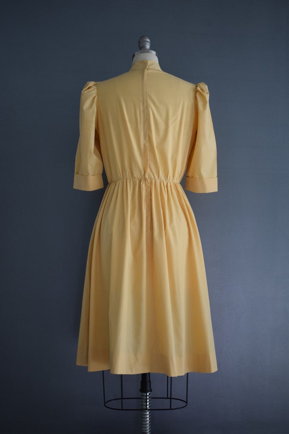 Vintage 1960's Mock Neck Dress with Puff Shoulder… - image 5