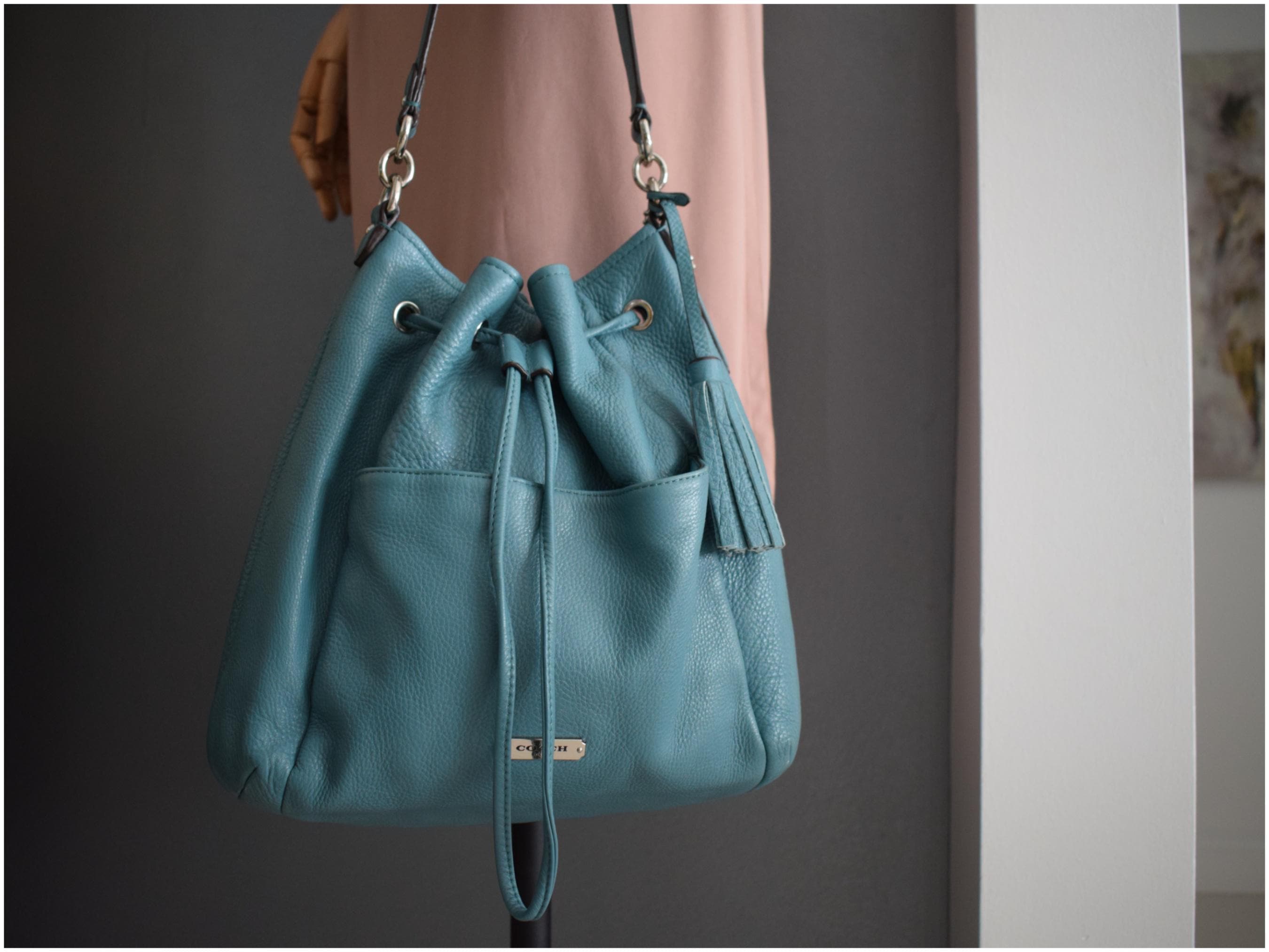 Vintage Coach Green Bucket Bag - Etsy Vintage Coach Green Bucket Bag - Etsy