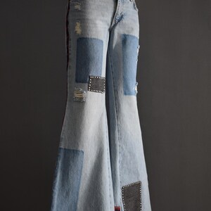 Free People Patchwork Nieten Schlagjeans | Wir die Free Mixed Patch mit Nieten | Leichte Waschung | Neu mit Tags | Nr. 25 | Nr. 24 | S Bild 6
