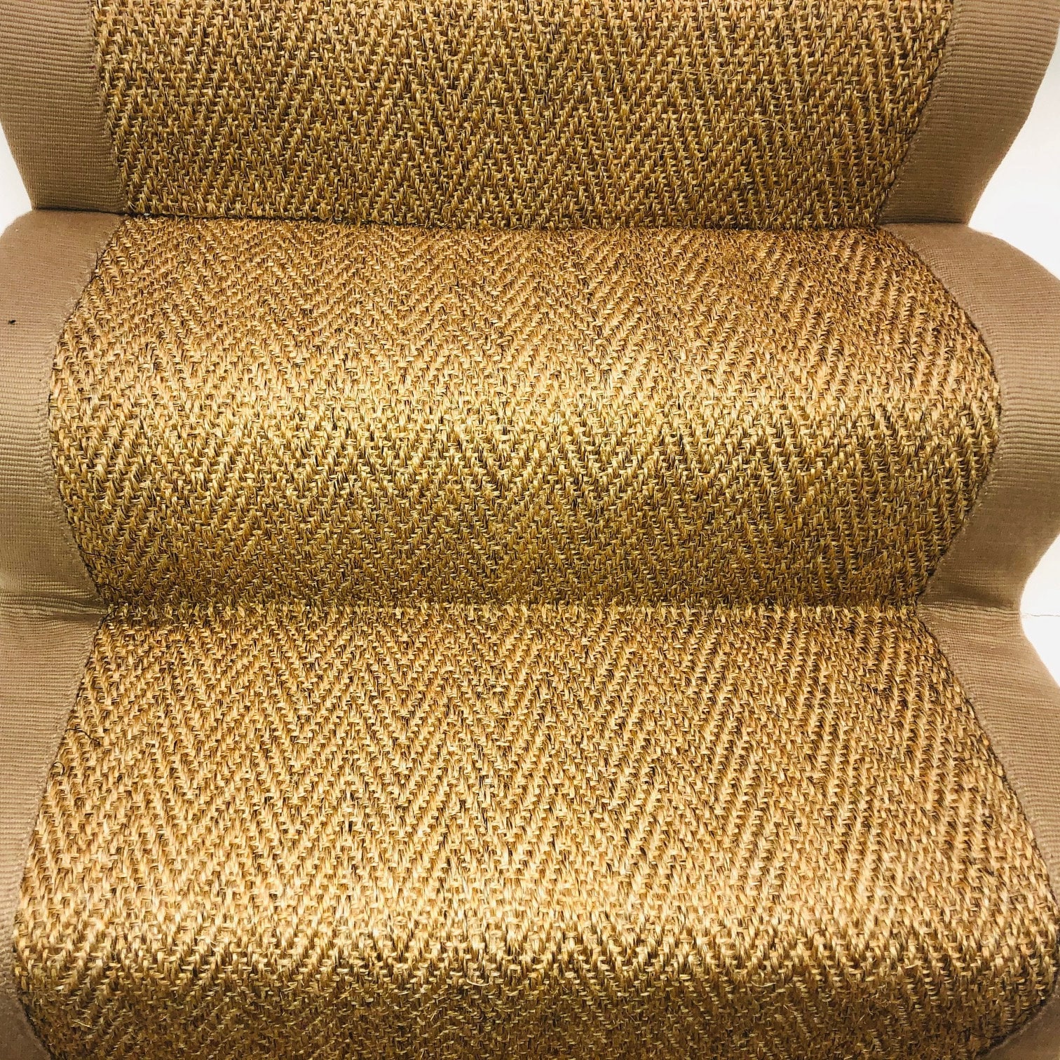 Sample of Natural Sisal Herringbone Stair Runner with Black or Etsy