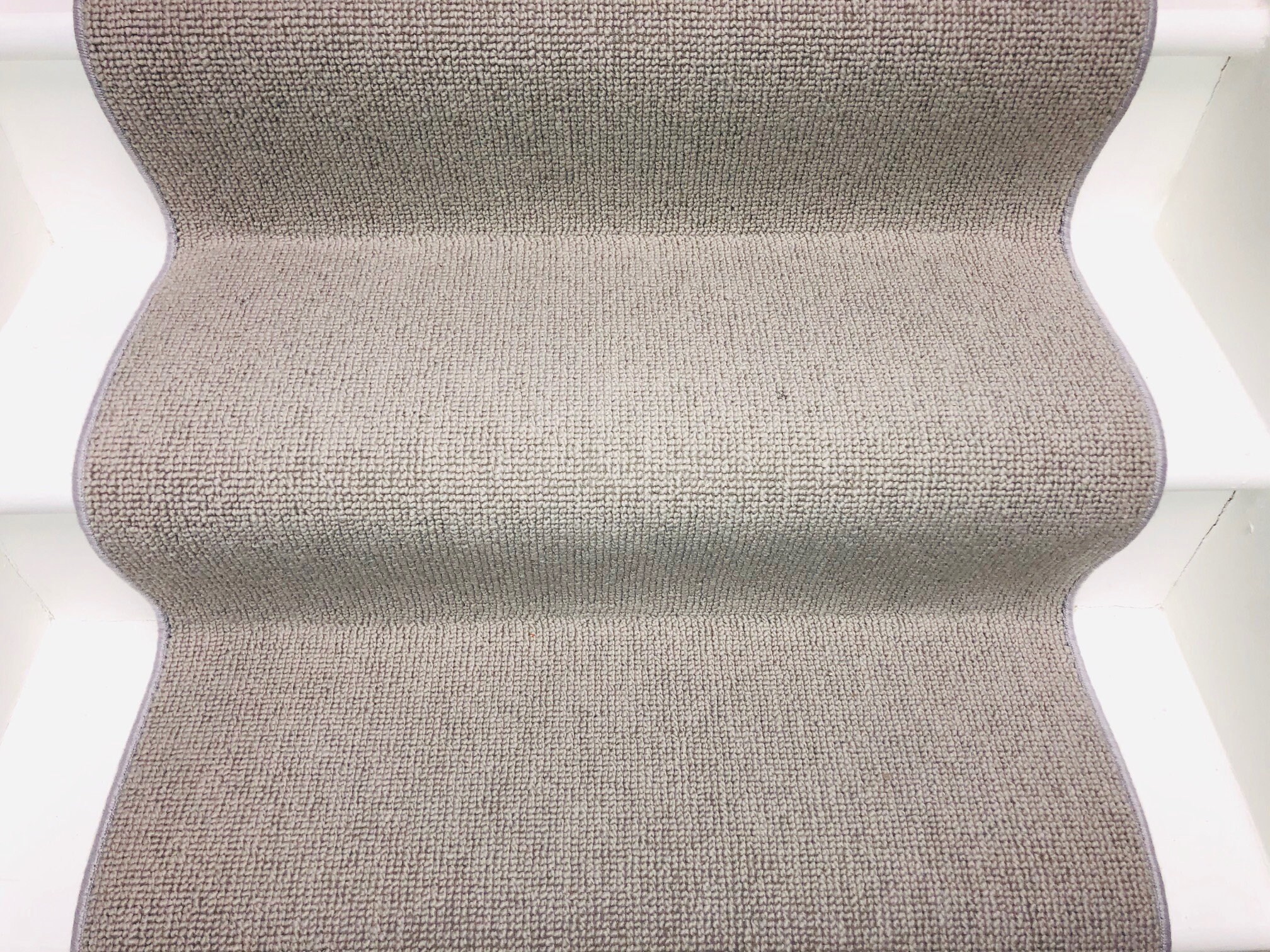 Grey Loop Pile Carpet Runner With Whipped Edge Etsy