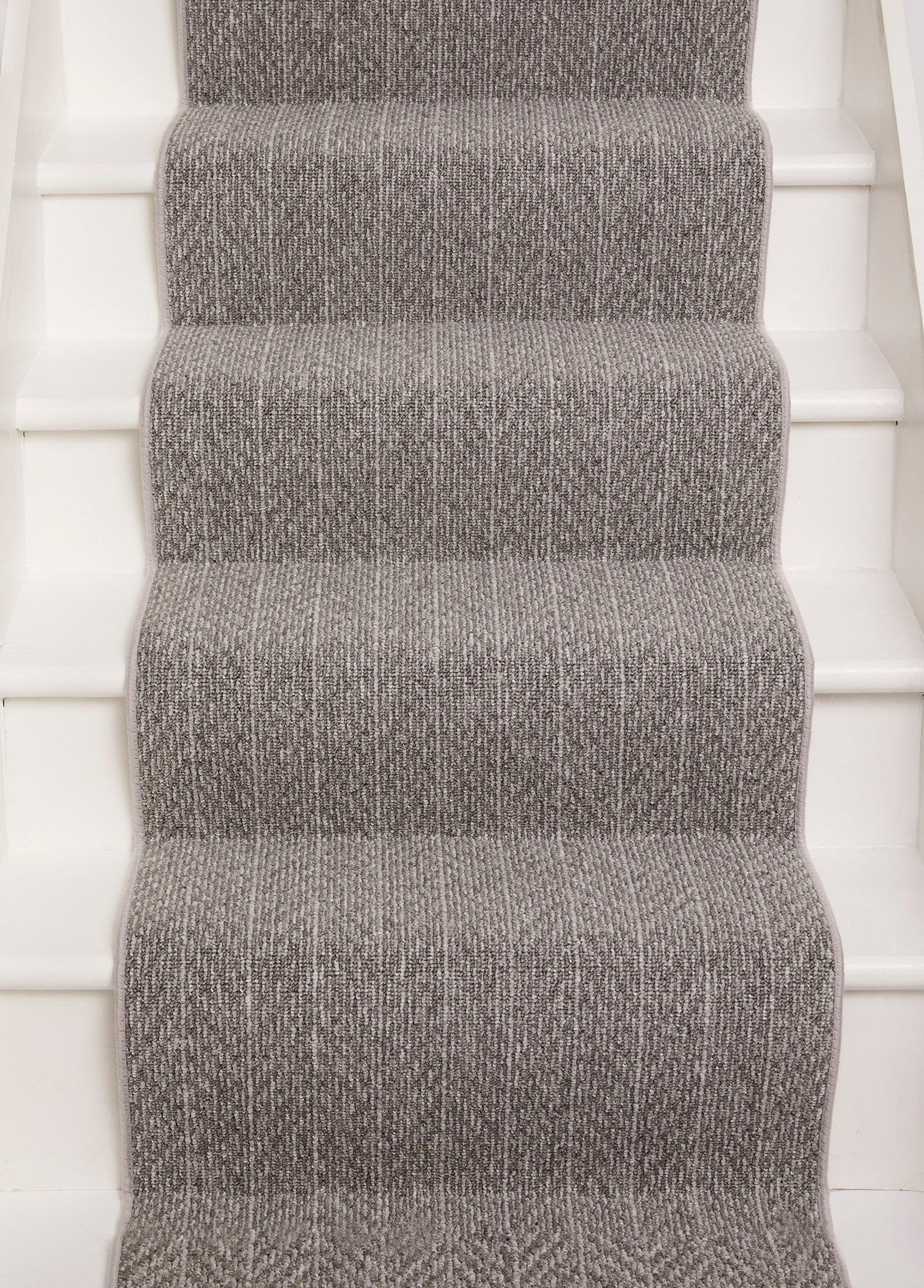 Light Grey Chevron Carpet Stair Runner with Whipped Edge Etsy