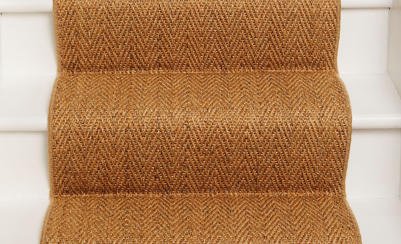 Sisal Herringbone Runner with Whipped Edge Etsy