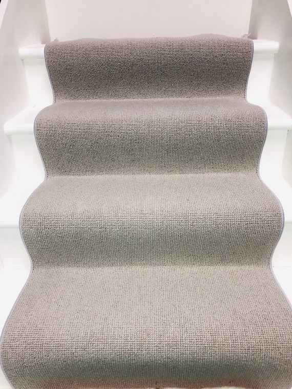 Sample of Grey Loop Pile Carpet Runner with Whipped Edge Etsy