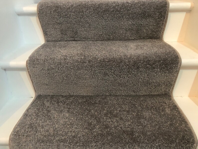 Light Grey Twist Carpet Stair Runner With Whipped Edge Etsy UK